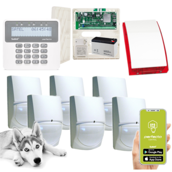 ZESTAW ALARMOWY SATEL PERFECTA 32 LTE SET-A 6 CZUJEK SWAN QUAD PET PRF-LCD SYRENA SP-4001R